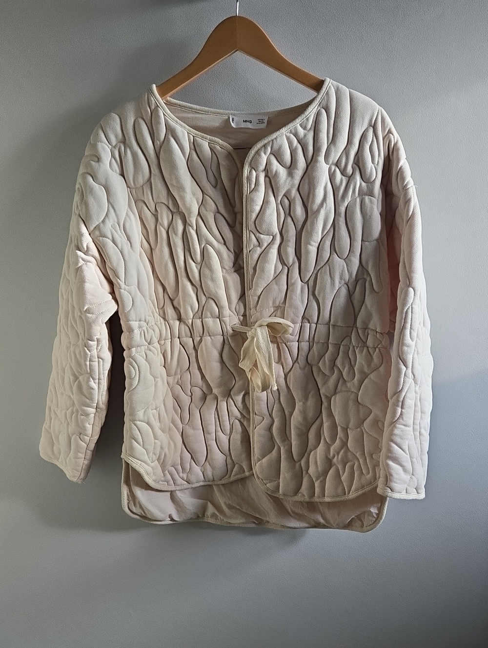 MNG Mango Off White Quilted Jacket Size Small